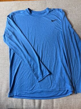 Nike Blue Long-Sleeve Performance Tee